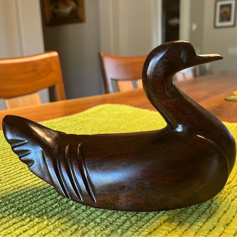 Wooden Duck Figurine